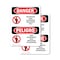 Signmission Restricted Area Authorized Employees Only Danger Sign, Vinyl Decal, 7in W x 10in L, 2PK OS-2PACK-DS-D-710-VS-1548 - alternate 1